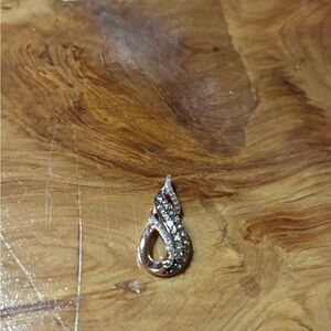 Chocolate and clear
Diamonds Teardrop Pendant, 10k gold